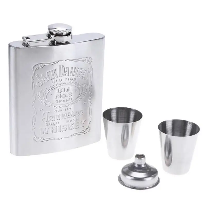 7 oz фляжка на открытом воздухе Портативный Спиртовка из нержавеющей стали кружка для напитков виски Воронка FLAGON набор чашка подарок для невесты Jagermeist