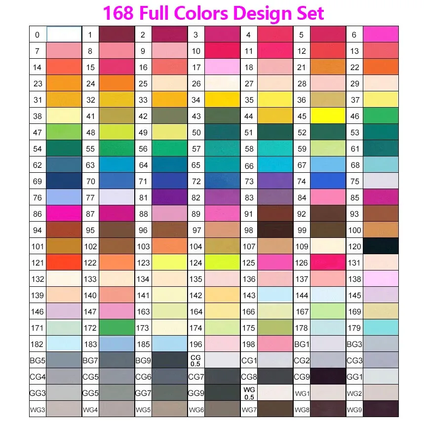 168 Color TouchFive маркер 30/40/60/80/168 Цвета Ручка Кисть алкогольных жирной чернила на водной основе художественный маркер для манга двойной головой маркеры для эскизов - Цвет: 168 Color