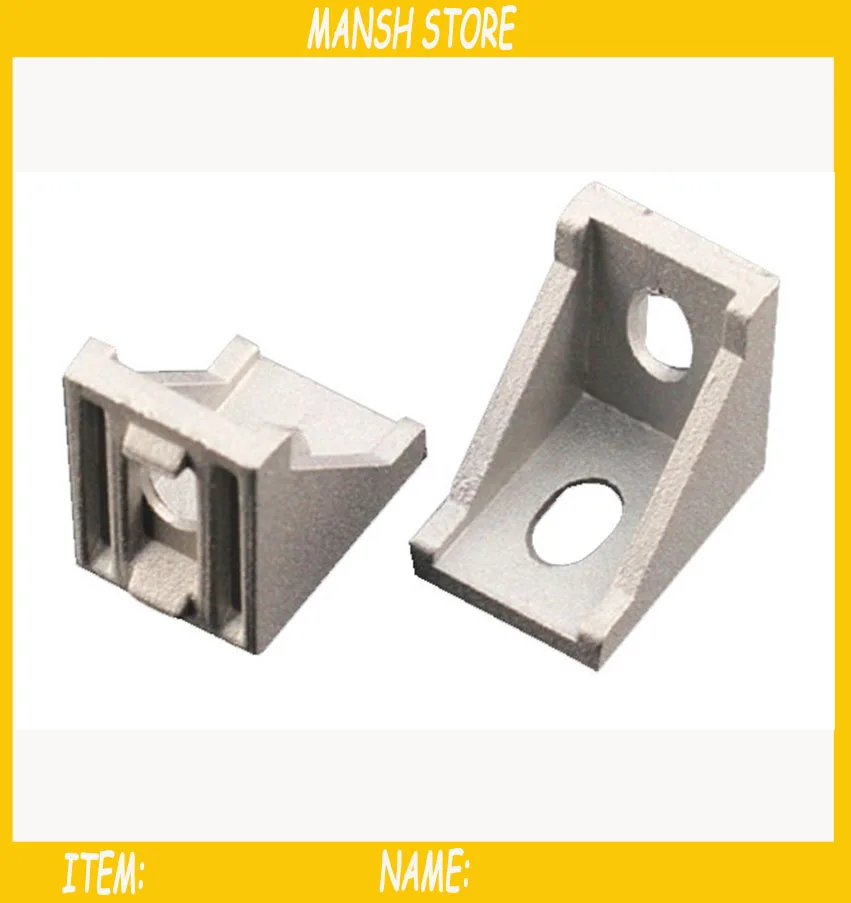 Угловой фитинг 20 шт./лот 2020 угловой алюминиевый коннектор крепежный кронштейн