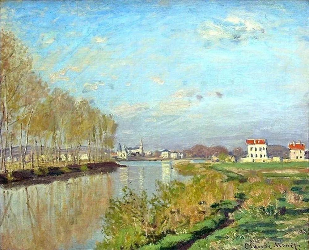 

High quality Oil painting Canvas Reproductions Argenteuil, The Seine (1872) By Claude Monet hand painted