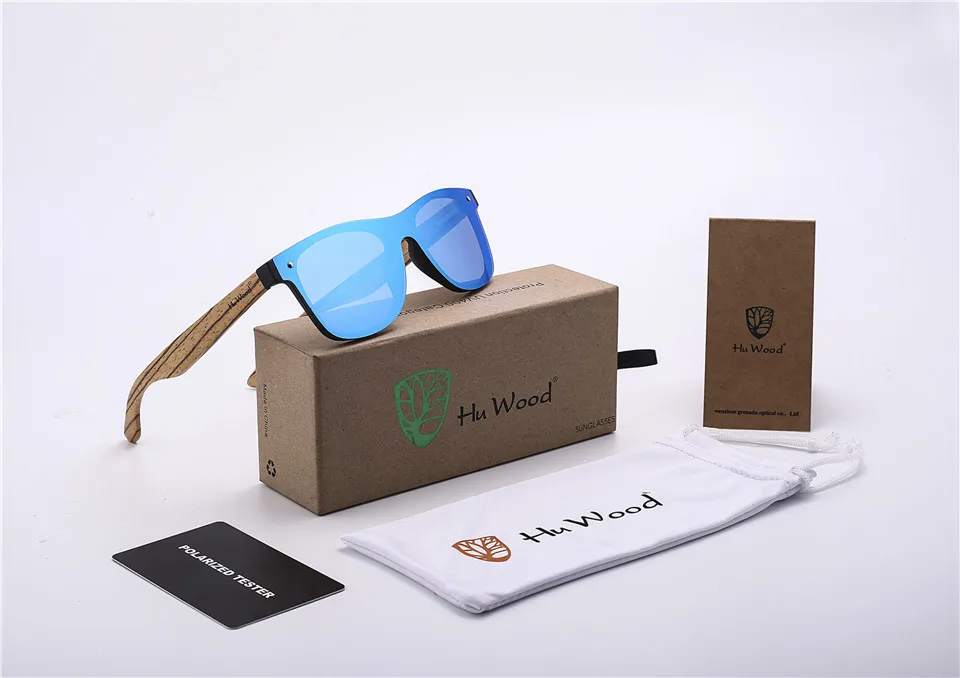 HU WOOD Новое поступление женские солнцезащитные очки в пластиковой оправе деревянные наушники прямоугольные Оттенки UV400 линзы солнцезащитные очки для мужчин GR8021