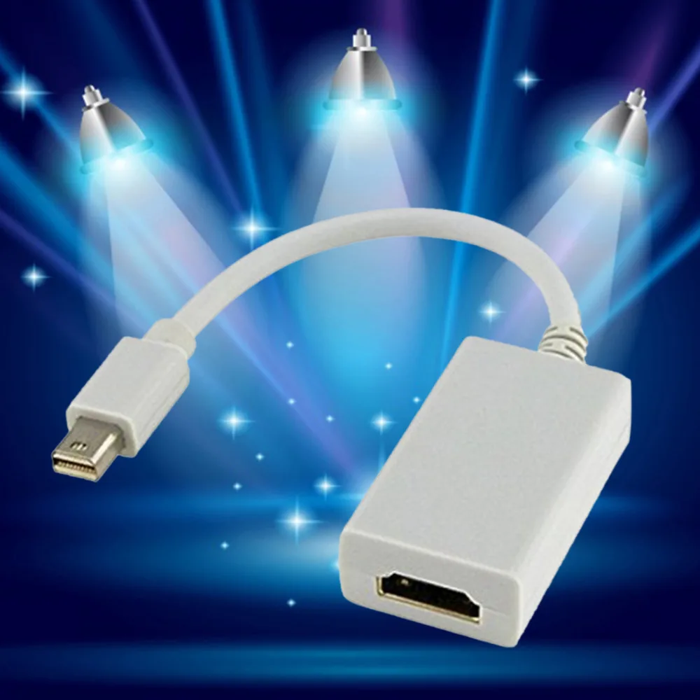 Мини адаптер для порта дисплея DP папа HDMI совместимый мама конвертер кабель Apple Mac