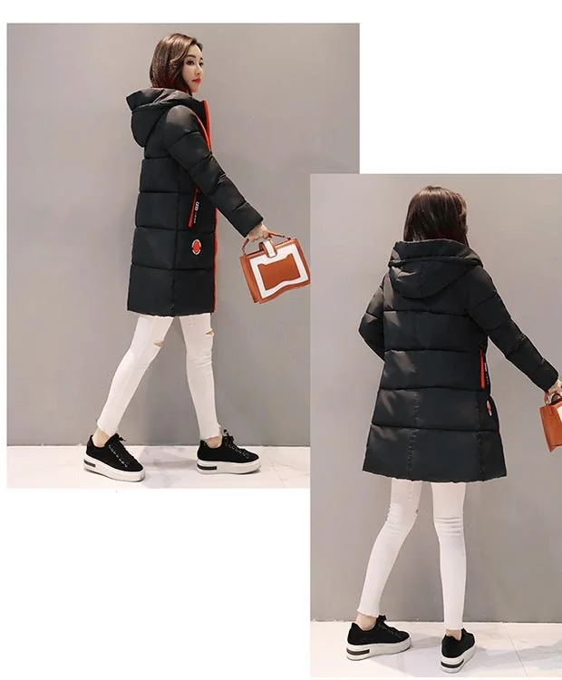 YAGENZ Parkas зимняя Дамская куртка с капюшоном пальто размера плюс 3XL тонкое толстое теплое пальто для девочек средней длины Студенческая пуховая одежда из хлопка