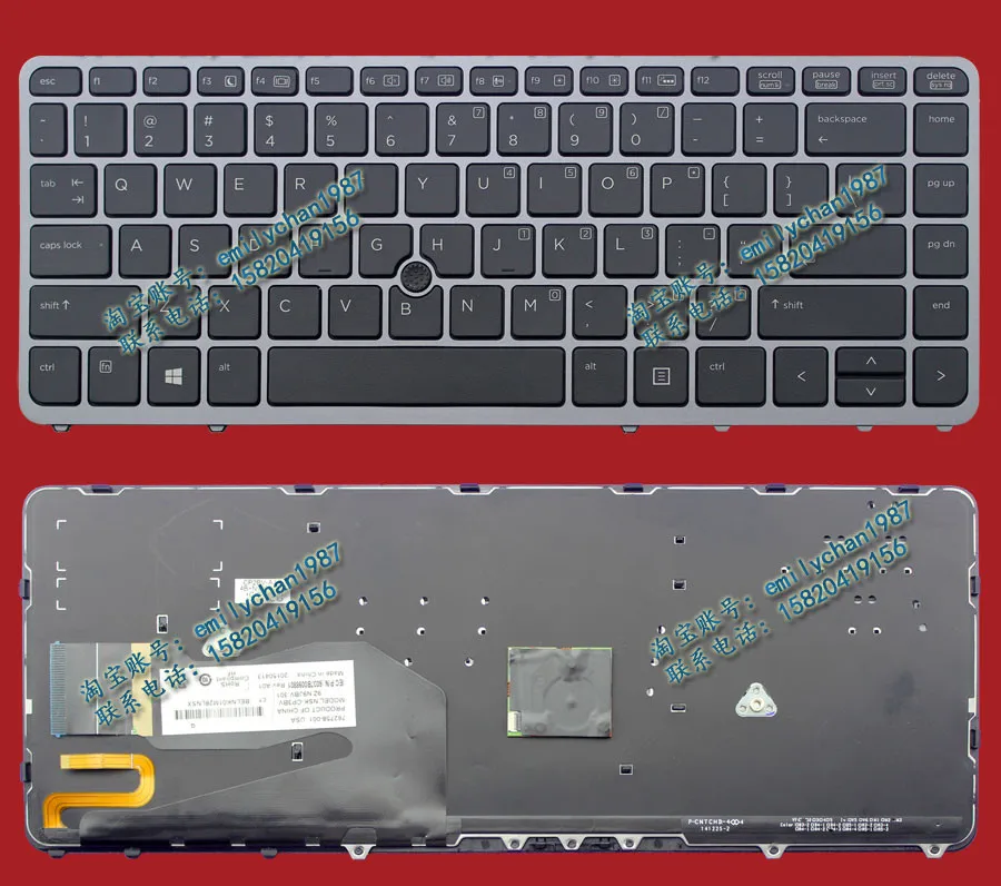 США стандарт для hp 745 G2 750 G1 740 G1 740 G2 с серебряной коробке Клавиатура ноутбука хорошие рабочие