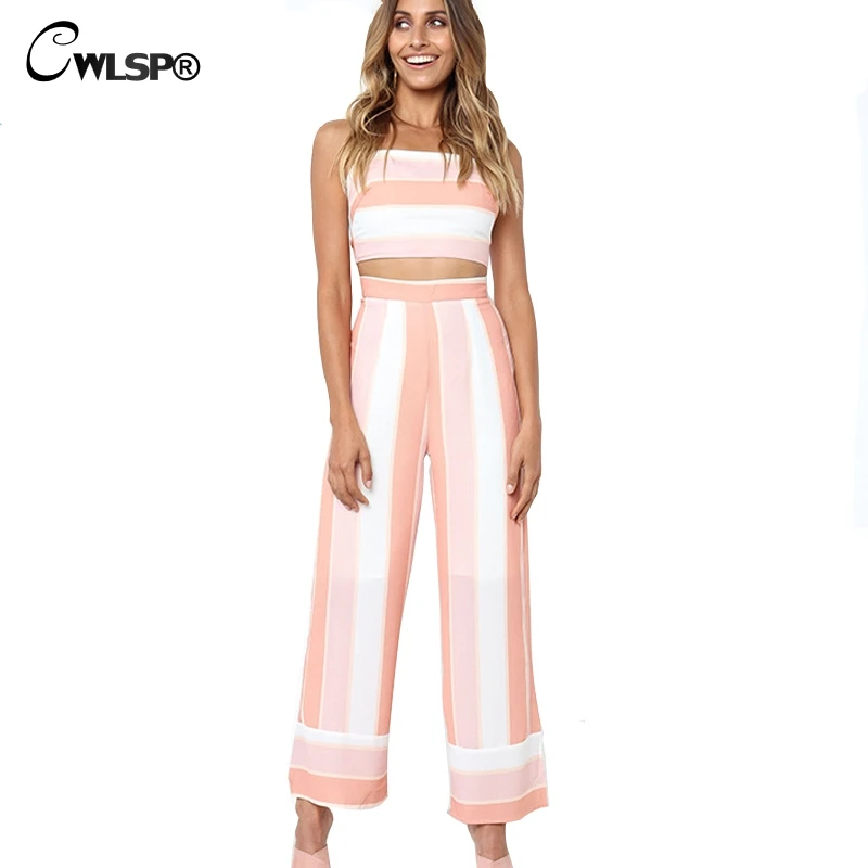 CWLSP/летний комплект из двух предметов в полоску стиле пэчворк укороченный топ со