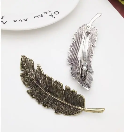 Женская заколка пряжка Zoeber металлическая форма листа с кристаллами и жемчугом