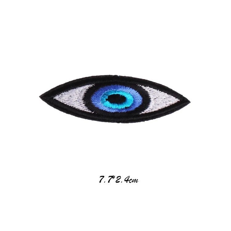 Рок молния губы глаза патч с якорем железа на патчи для одежды вышитая аппликация