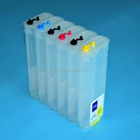280ml 130ml 6colors for hp727 refillable ink cartridge for hp designjet t920 t930 t1500 1530 2500 2530 printers