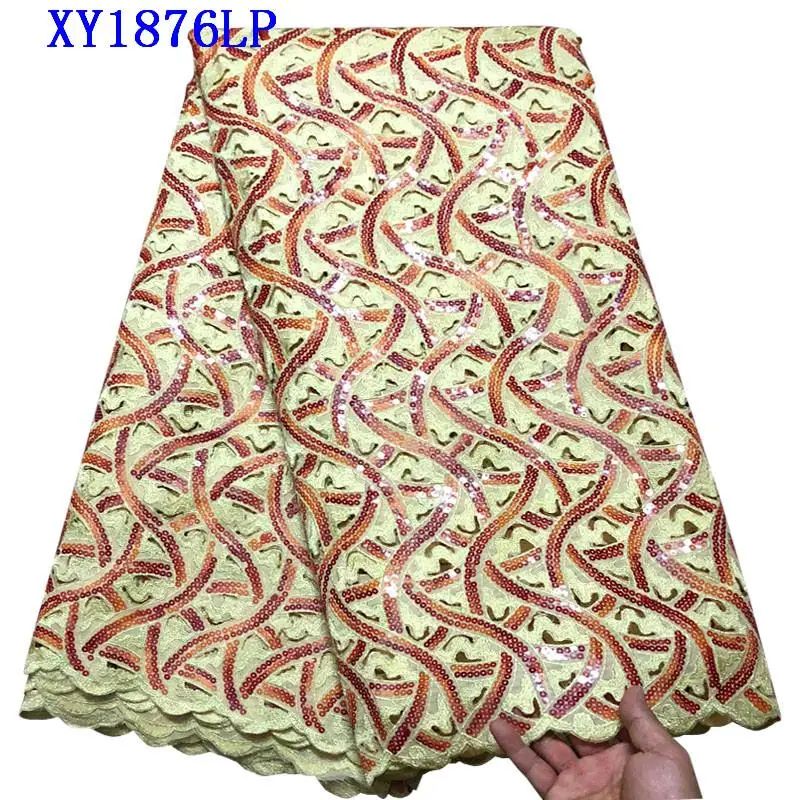 Ткань с блестками высокого качества 2018 африканская кружевная ткань элегантная