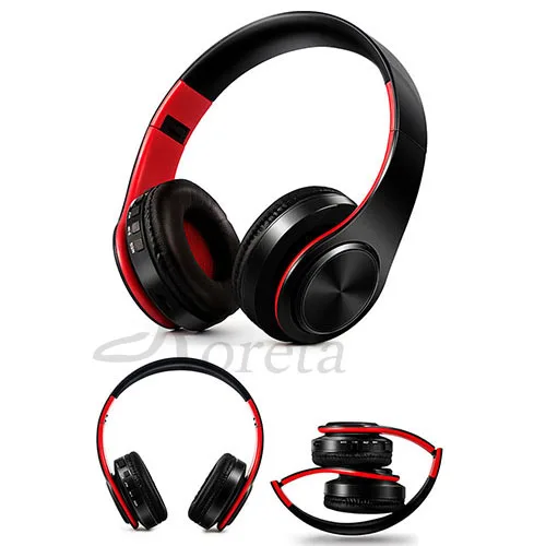 Красный Roreta беспроводные Bluetooth наушники HIFI стереонаушники для музыки FM и поддержка sd-карты с микрофоном гарнитура для iphone samsung - Цвет: Красный