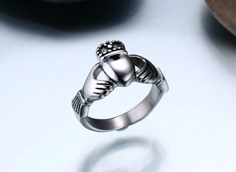 NEWBUY, Винтажное кольцо Claddagh, сердце, корона, обручальные кольца для женщин, нержавеющая сталь, массивные кольца для любви, хорошее свадебное ювелирное изделие