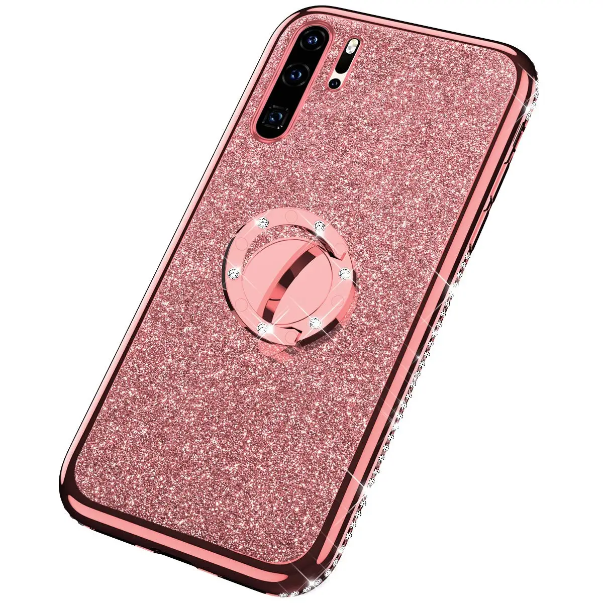 Чехол со стразами и блестками для huawei P20 Honor8X 8C Nova 3 3i Магнитный Finger360 кольцо крышки