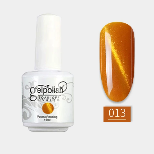15 мл Nail Art Vernis Полупостоянный замачиваемый фиолетовый кошачий глаз Магнитный Гель-лак Светодиодный УФ-гель для ногтей магнитный гель синий желтый - Цвет: 013
