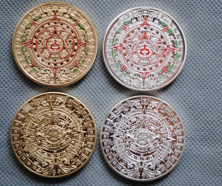 40 мм 4 шт набор календарь Майя сувенир ацтеков монета медаль Мехико|city| |