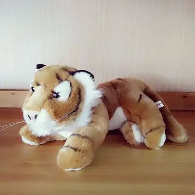 

about 18cm prone yellow tiger doll soft plush toy Christmas gift b0169