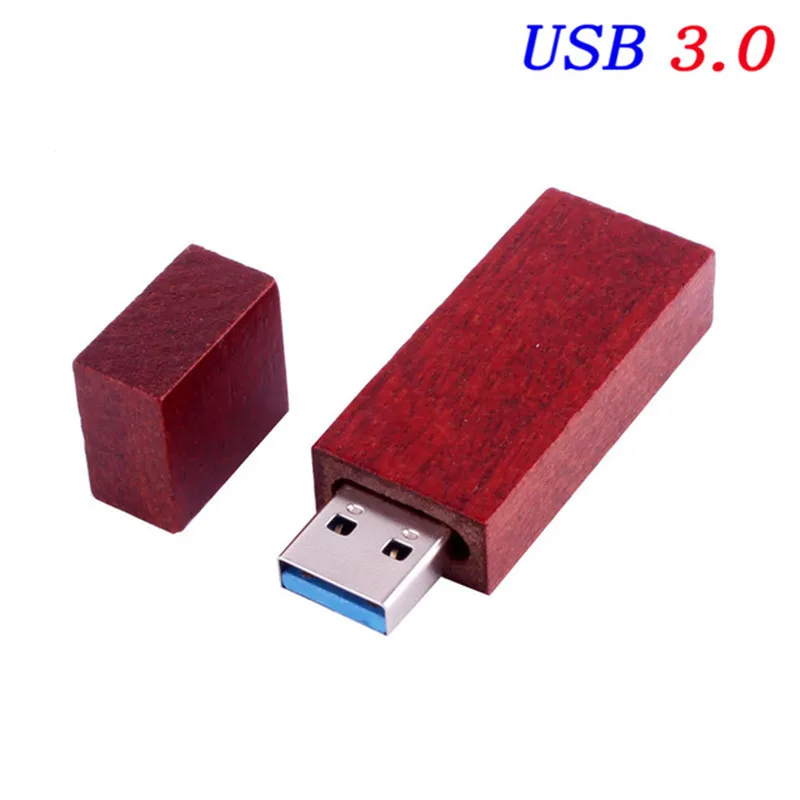 JASTER USB 3,0 логотип на заказ Деревянный usb+ коробка usb флэш-накопитель карта памяти 4 ГБ 8 ГБ 16 ГБ 32 ГБ 64 ГБ U диск свадебный подарок - Цвет: red wood  usb
