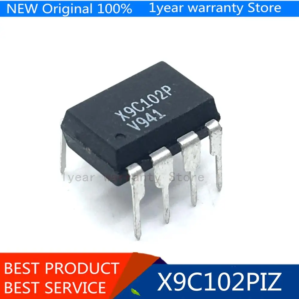 5 шт. X9C102PIZ DIP8 X9C102PZI X9C102P X9C102 цифровой потенциометр IC EEPOTTM POT CMOS пластик 1K IND |