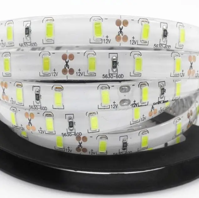 Бесплатная доставка IP65 водонепроницаемая светодиодная лента 5630 SMD DC12V 60