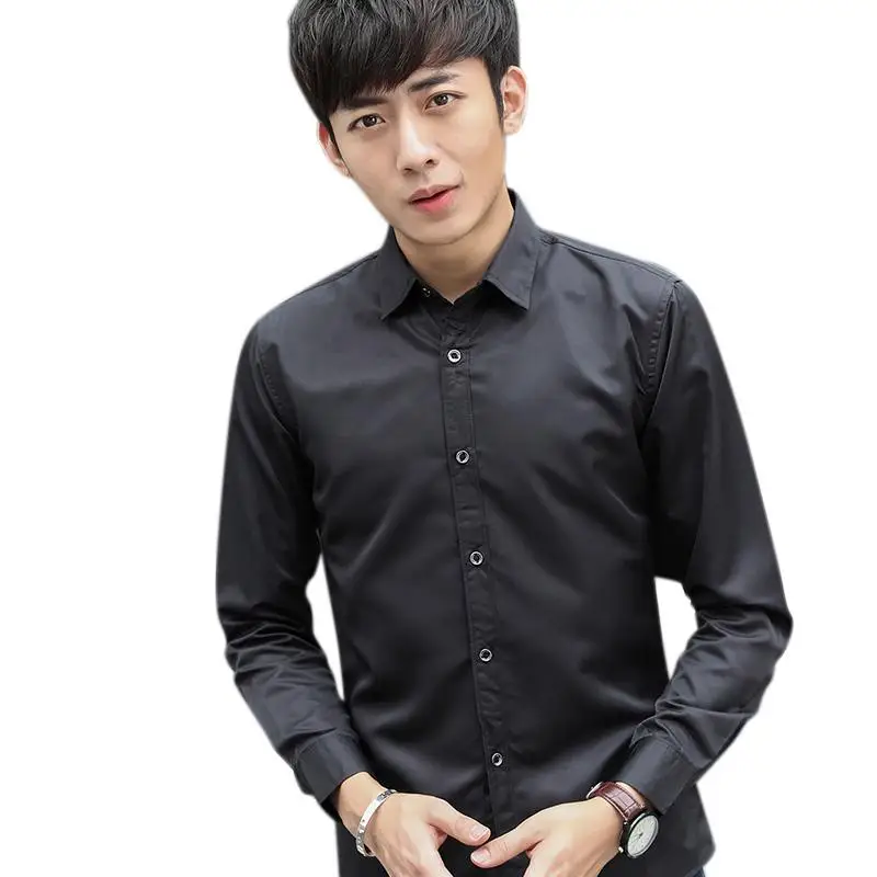 Не требует глажки мужские повседневные рубашки винного цвета Осенние Топы