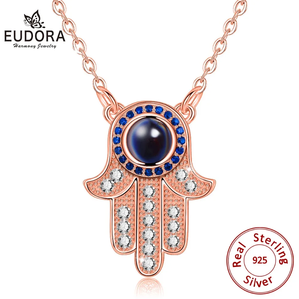 Подвеска для детей EUDORA 100% 925 пробы серебряное золотое/серебряное с надписью I Love You