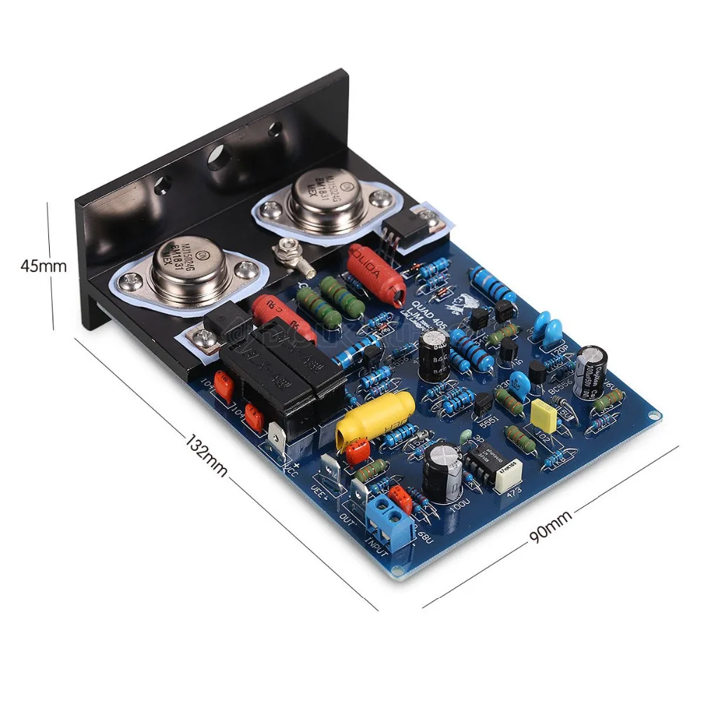 Nobsound Hi-Fi 2 шт усилитель мощности плата QUAD405 2,0 канальный усилитель плата с алюминиевым углом MJ15024