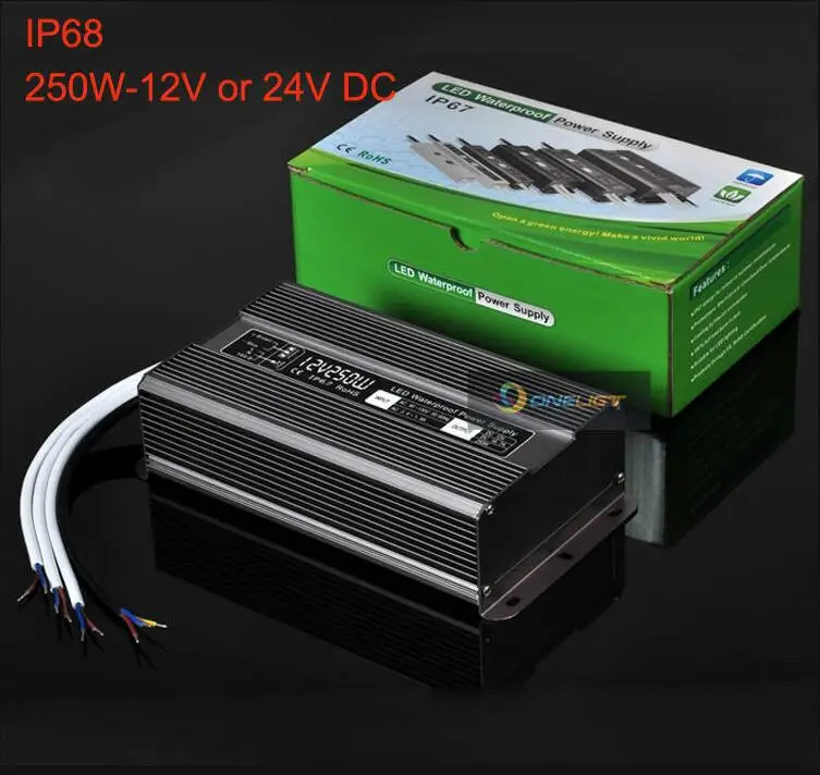 DC12V 24V 30 Вт 50 60 100 Водонепроницаемый IP67 электронный светодиодный драйвер адаптер