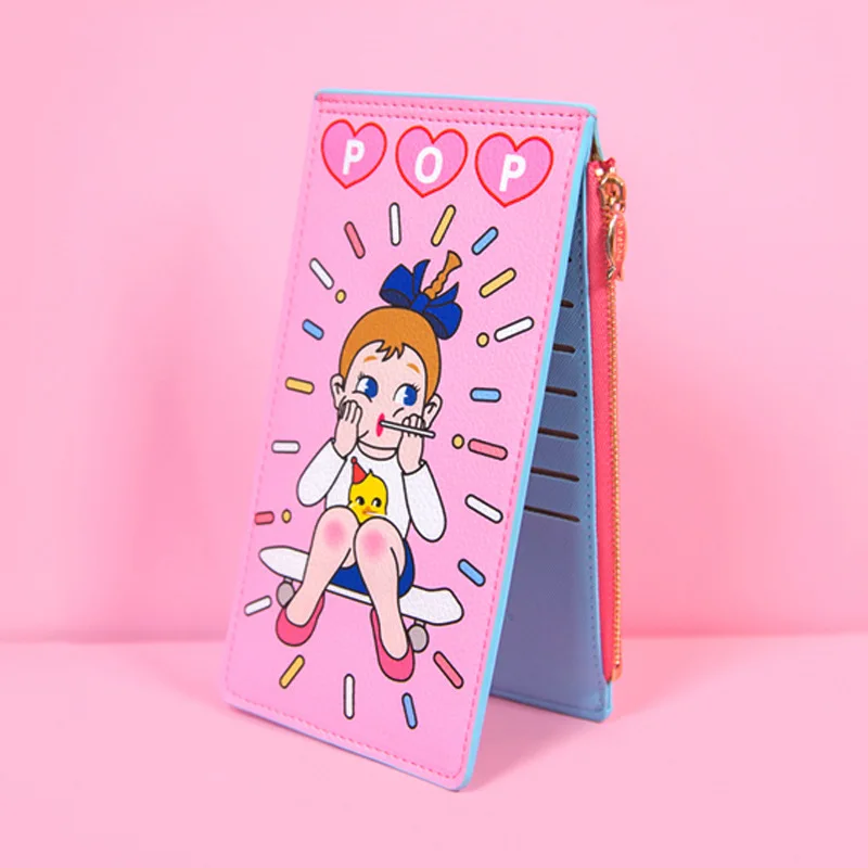 Милый мультфильм Kawaii держатель для карт Корея Универсальный длинный телефон