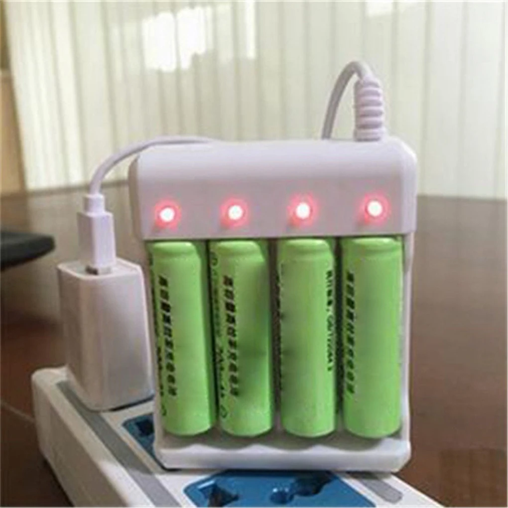 USB 4 слота Быстрая зарядка зарядное устройство защита от короткого замыкания AAA и AA Аккумуляторная батарея станция
