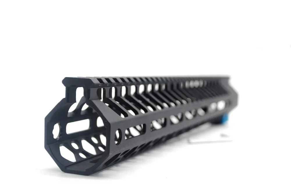 

Black 15'' Inch Free Float High Profile Style M-lok Picatinny Rail Handguard For LR-308