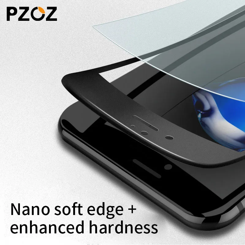 PZOZ для iPhone 7 8 Plus Защитная пленка экрана из закаленного стекла 3D Apple Glas | Мобильные