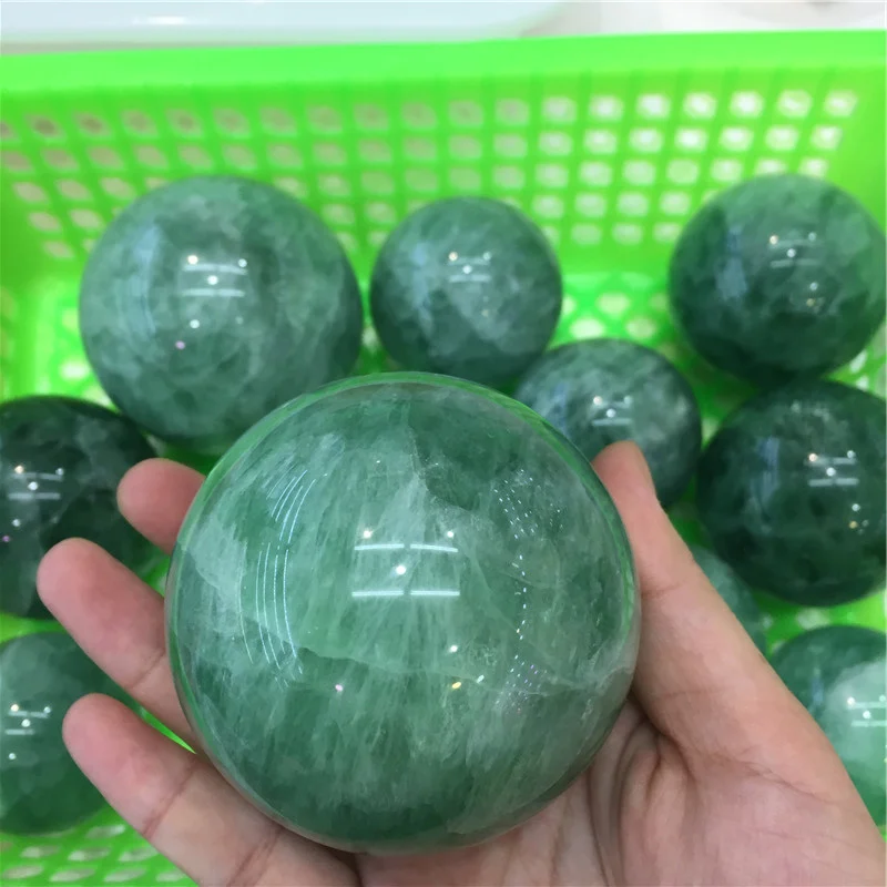 

Natural Fluorite Quartz Crystal Sphere Ball Healing