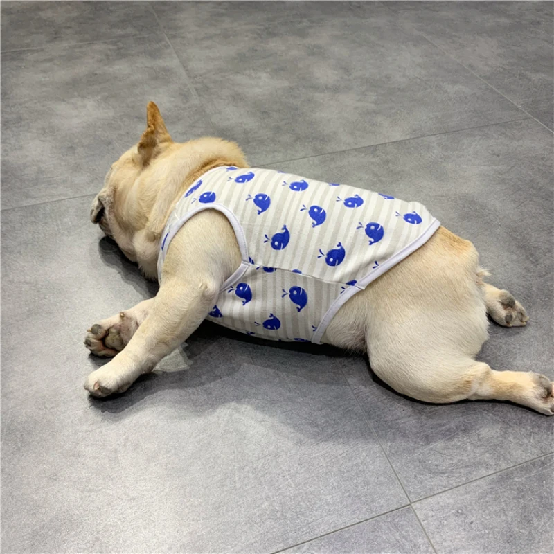 Одежда для мопса летняя французская одежда бульдога жилет собаки Хлопковая