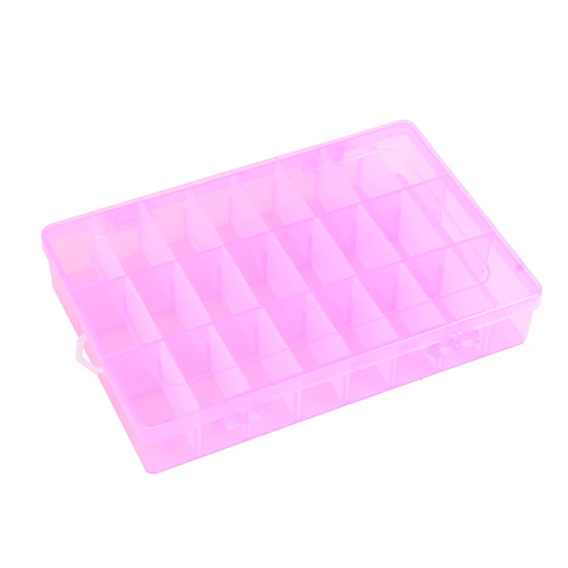 Регулируемая прозрачная пластиковая шкатулка для хранения украшений ожерелий 24