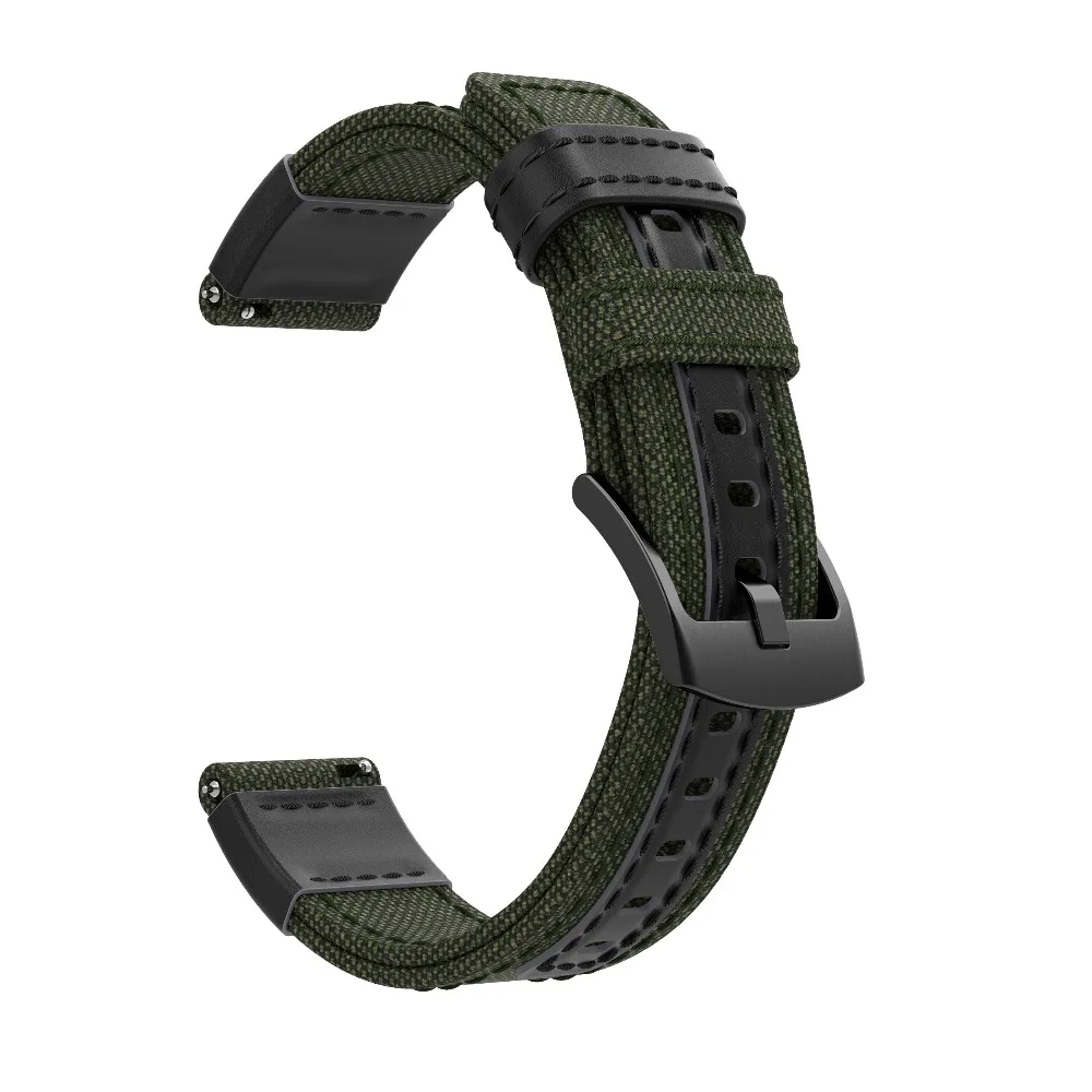 Спортивный тканый нейлоновый кожаный ремешок для часов Samsung galaxy Watch 46 мм быстрая