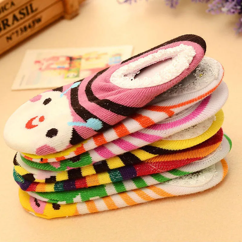 Короткие нескользящие носки с рисунками животных для детей детские | Детская