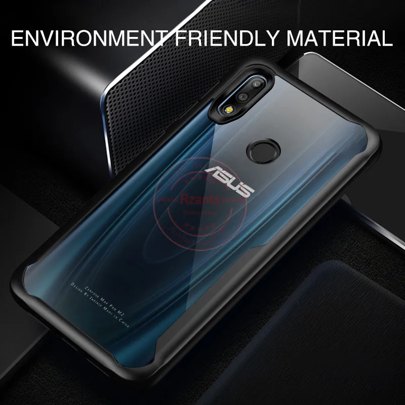 Чехол для телефона Rzants для Asus ZenFone Max Pro M2/M1 прозрачный Жесткий ПК задняя Нескользящая Противоударная тонкая крышка для Max Pro M2/M1