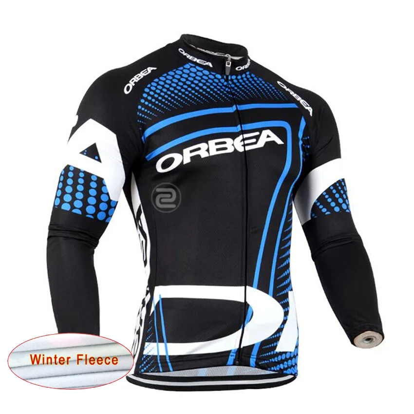 2018 Новый Велоспорт Джерси Orbea Pro зима Термальность флис с длинными рукавами Vélo