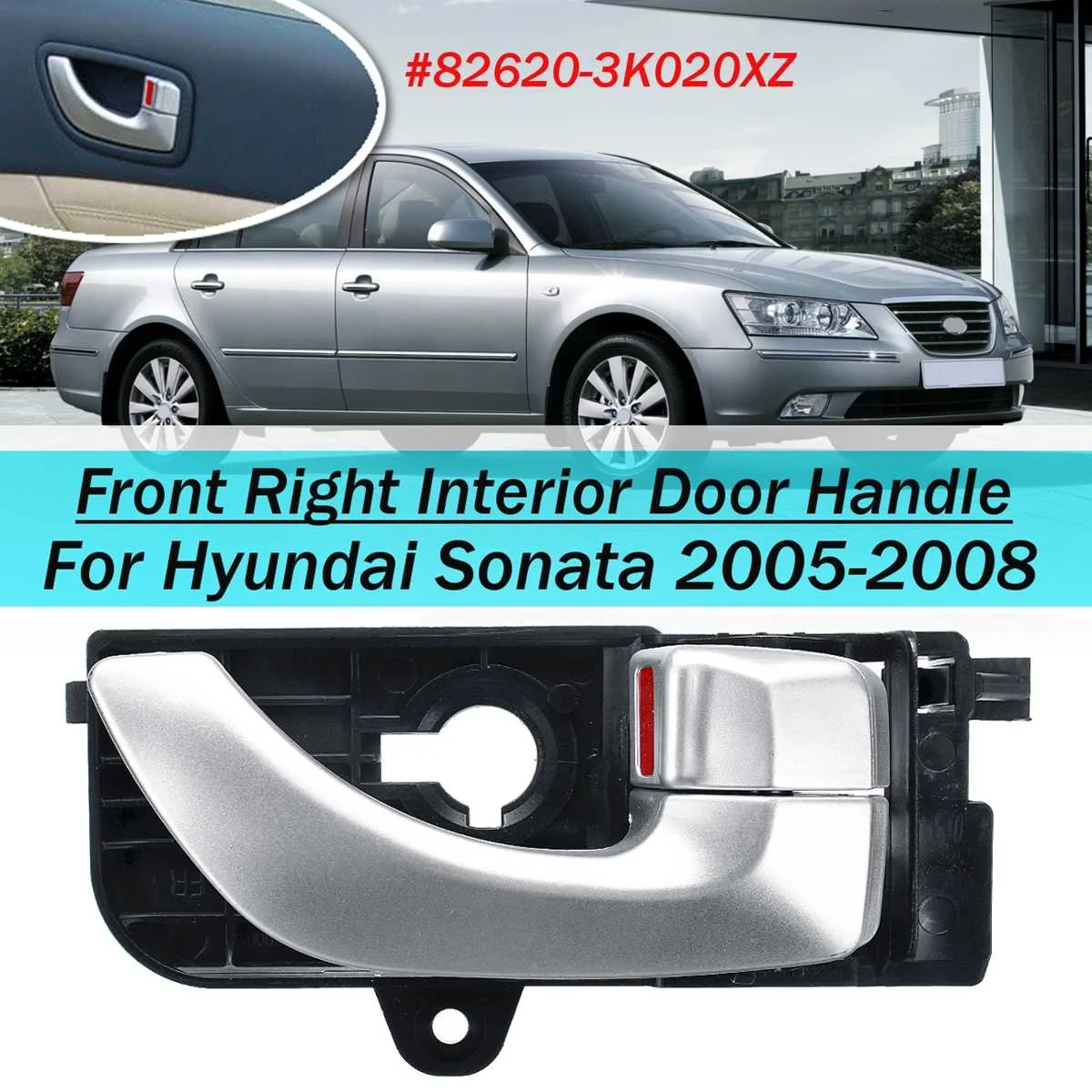 Front Right 4 шт./компл. спереди и сзади внутренняя ручка двери для hyundai Sonata 2005 2006 2007 2008 836203K020XZ 836103K020XZ - Цвет: Front Right