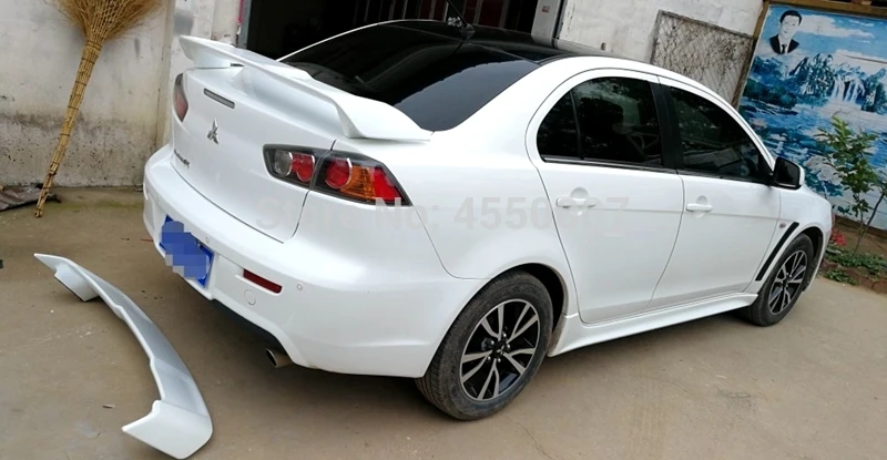 Для Защитные чехлы для сидений, сшитые специально для Mitsubishi Lancer EX спойлер 2010 2011 2012 2013 ABS Материал Неокрашенный Грунтовка Цвет автомобиля задний багажник спойлер