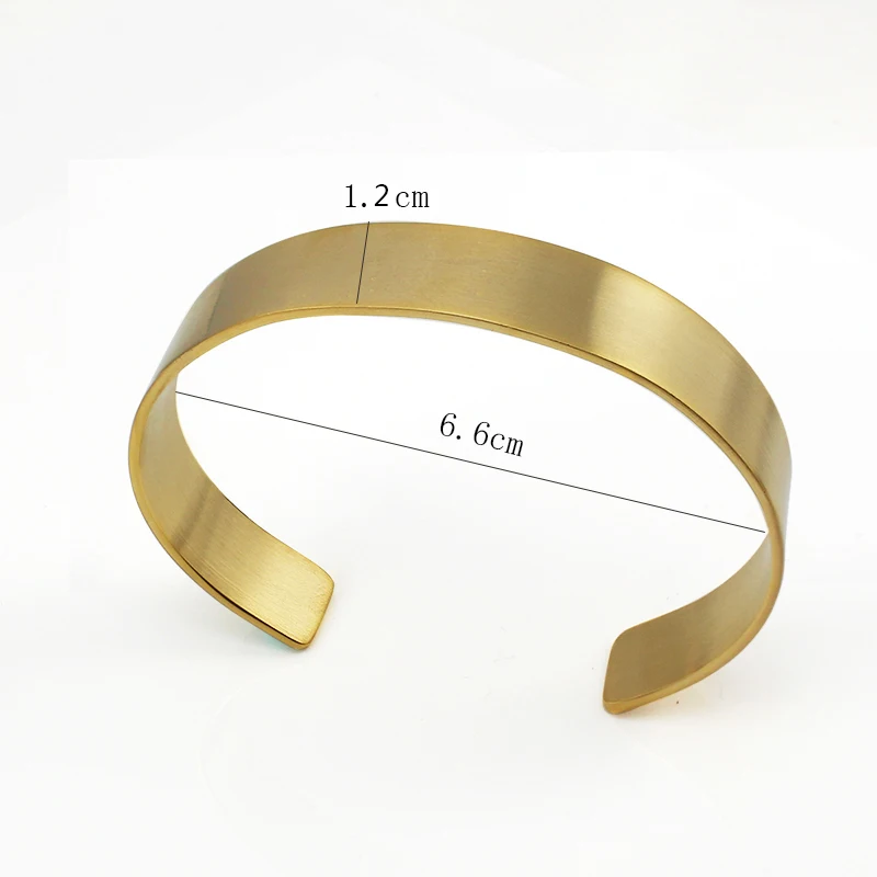 2017 Новый золотой браслет на запястье нержавеющая сталь простая пустая блестящие