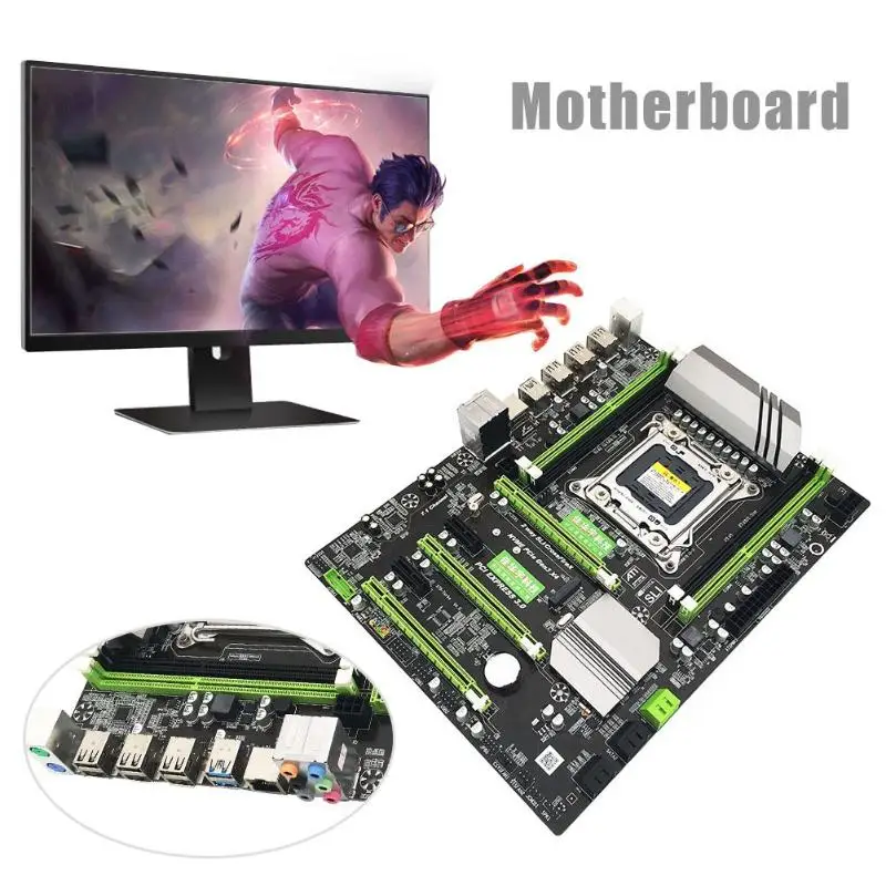 JIAHUAYU X79 DDR3 LGA 2011 cpu ATX Настольный ПК материнская плата с поддержкой NVME M.2 SATA 2,0/3,0 USB 2,0/3,0 PCI-E X16 Socket материнская плата