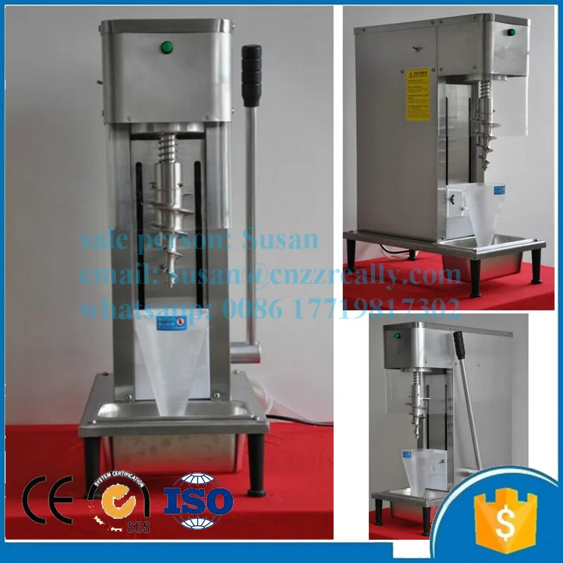 Настольная полуавтоматическая машина для Мороженое смешанные Руководство