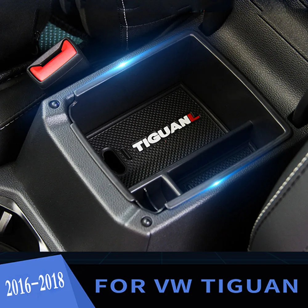 Для Volkswagen VW Tiguan mk2 2016 2017 2018 контейнер для хранения в подлокотнике автомобиля