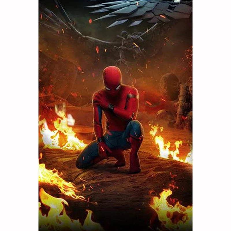 Набор для рукоделия полная Алмазная вышивка крестиком огонь Человек паук