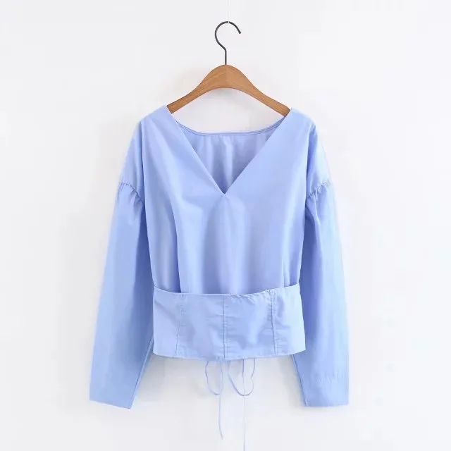 Осень 2017 г. новый европейский стиль Модные женские v-образным вырезом с длинным