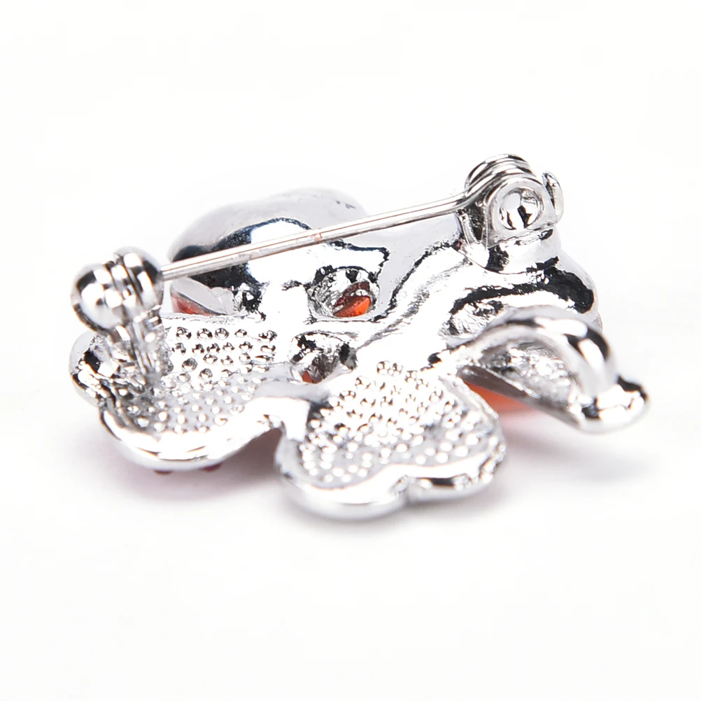 Кристальная тканевая булавка брошь в форме четырехлистного клевера|pin brooch|cloth