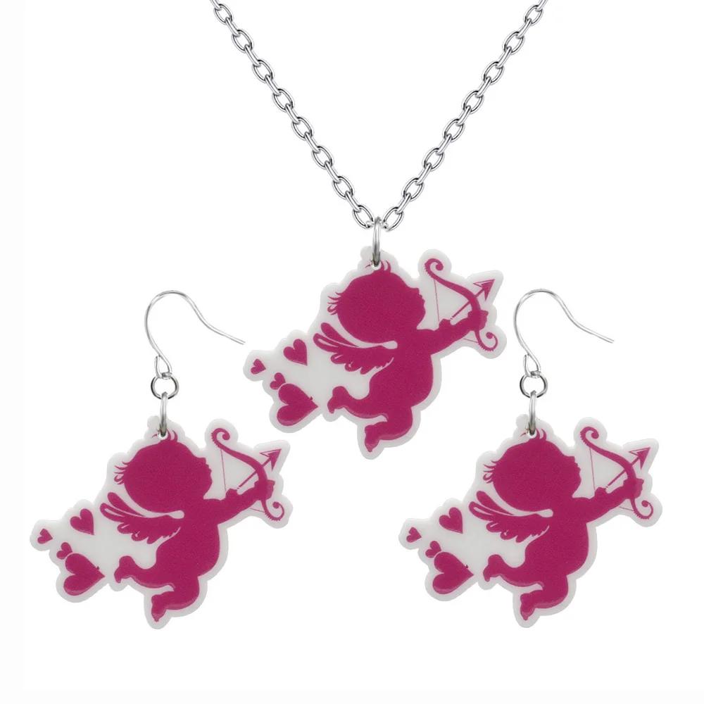 Модные подарочные украшения для девочек PrinSis акриловые розовые серьги-гвоздики