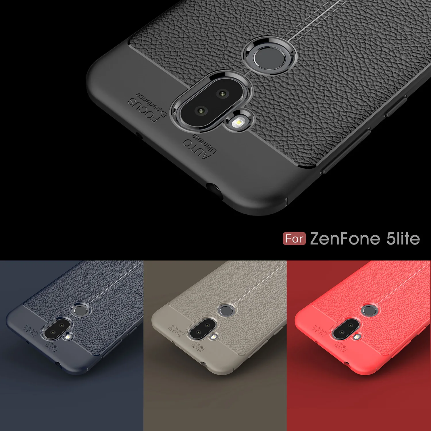 Мягкий чехол Wolfsay из ТПУ для Asus Zenfone 5 Lite ZC600KL с кожаной текстурой силиконовый