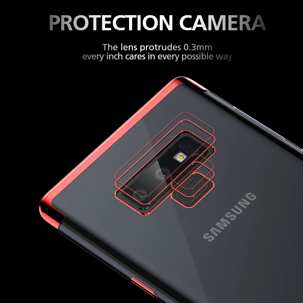 Чехол KEYSION из мягкого ТПУ для Samsung Galaxy Note 9 8 S9 Plus S8 S7 A6 Ультратонкий Прозрачный
