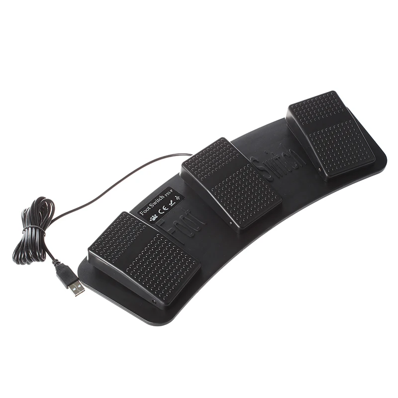 

New FS3-P USB Triple Foot Switch Pedal Control Keyboard Mouse PC Game Plastic